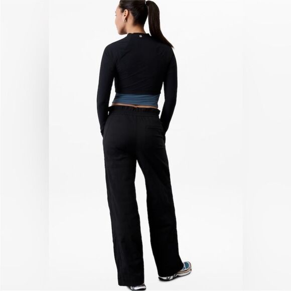 Athleta black Trekkie parachute pants XL/T tall elastic waist - Picture 3 of 9